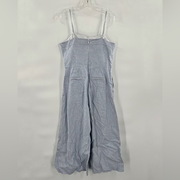 Banana Republic blue spaghetti strap striped jumpsuit size 6 - Picture 10 of 12
